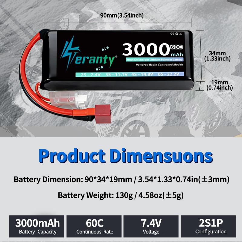 TERANTY 2S 3000mAh Lipo Batter - Rc Hobby Vehicles ulasan dan harga