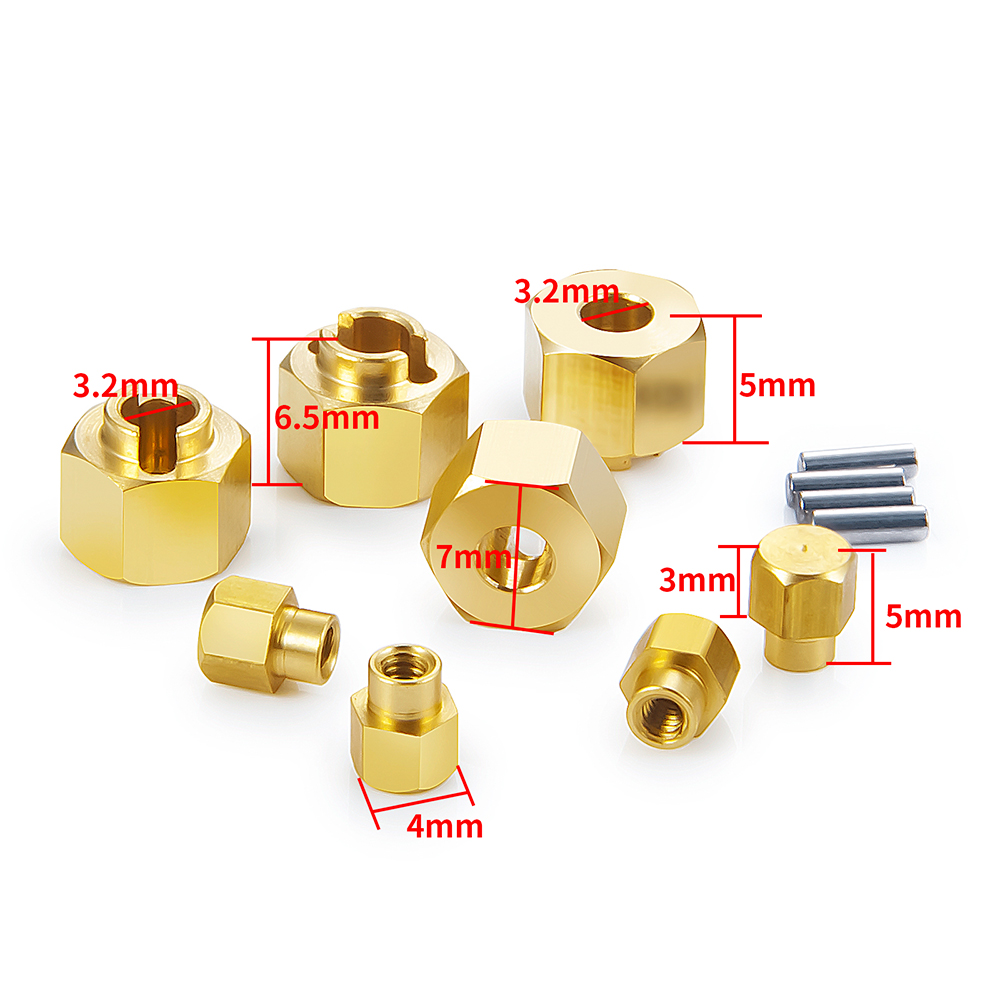 AXSPEED 4PCS Brass Wheel Hex A - Wheel Hex Adapter ulasan dan harga