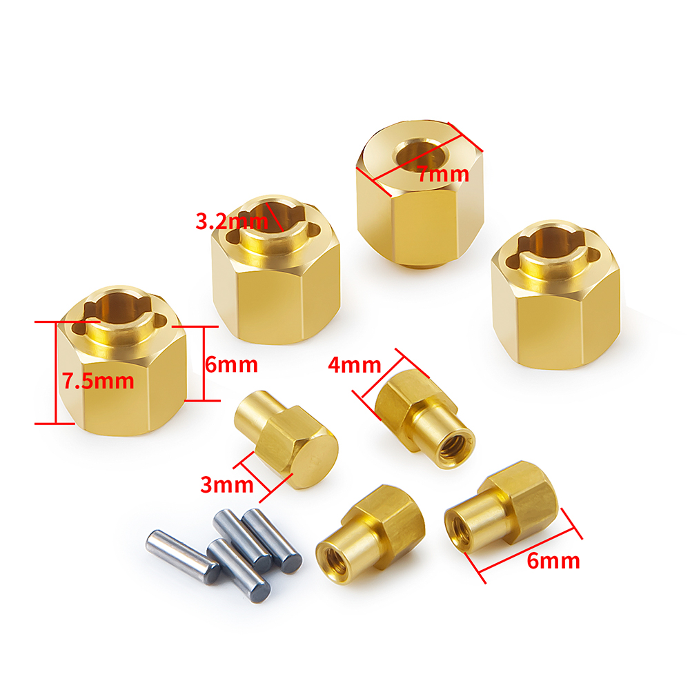 AXSPEED 4PCS Brass Wheel Hex A - Wheel Hex Adapter ulasan dan harga