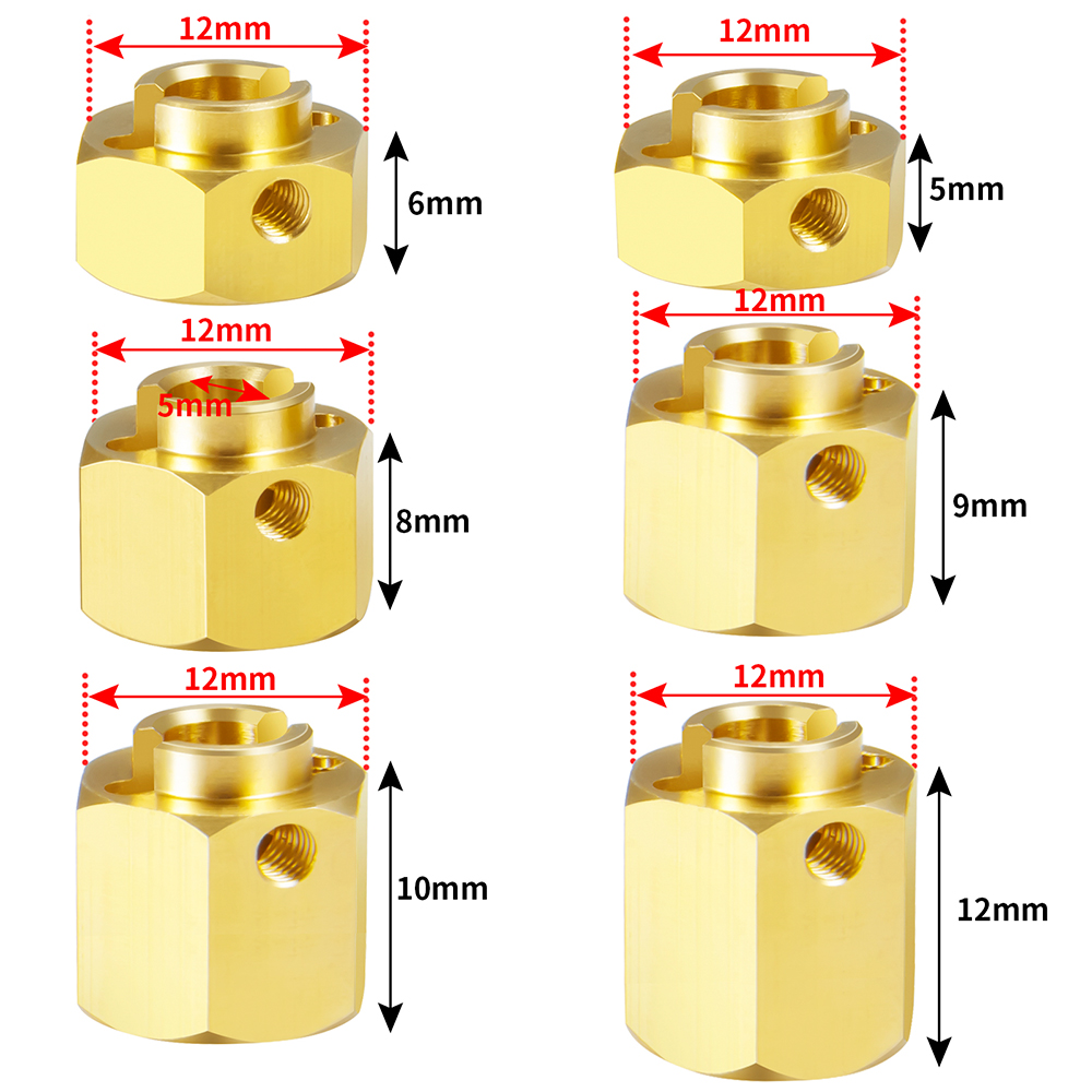AXSPEED 4Pcs 5/6/8/9/10/12mm W - Wheel Hex Adapter ulasan dan harga