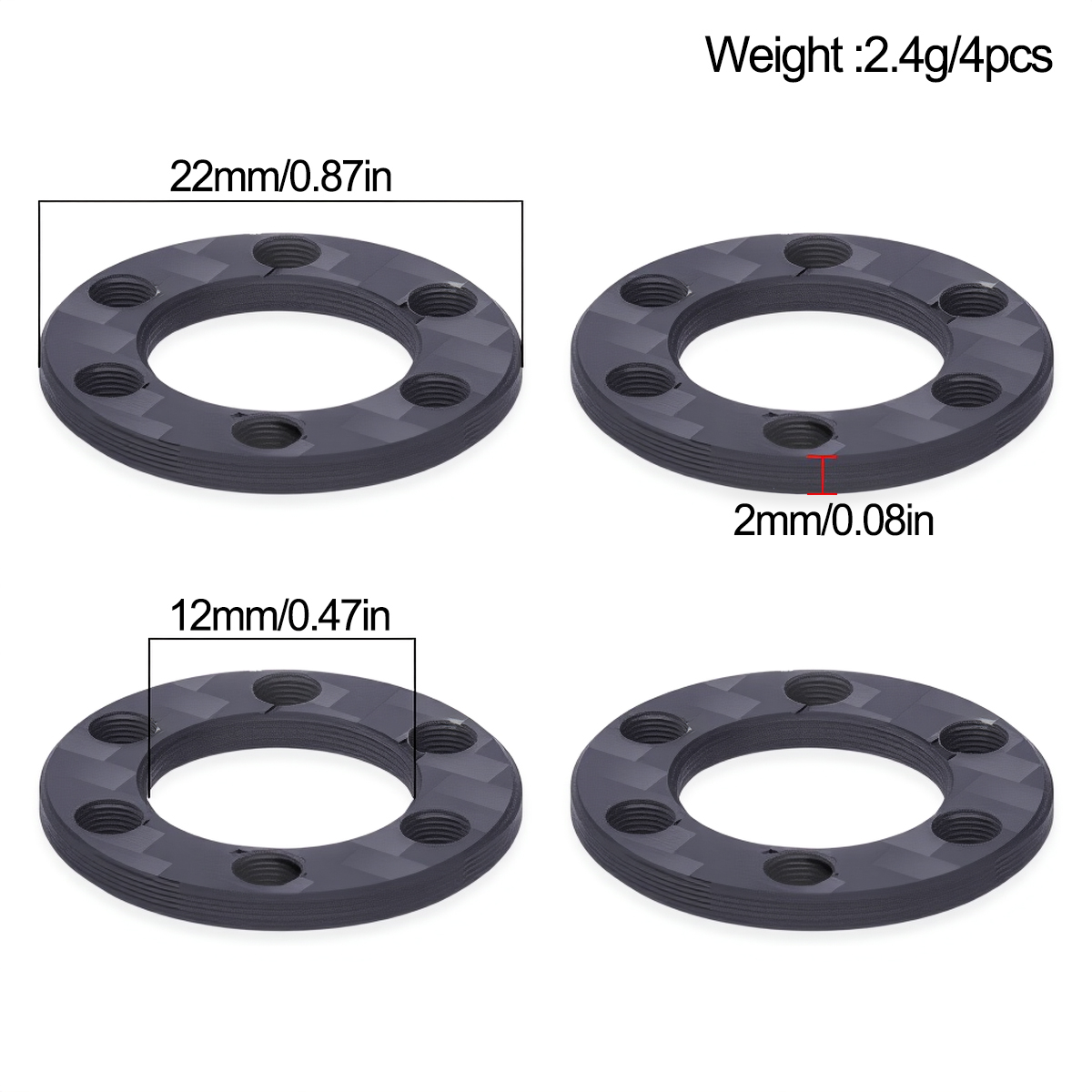4/8Pcs Carbon Fiber Wheel Hex  - Wheel Hex Adapter ulasan dan harga