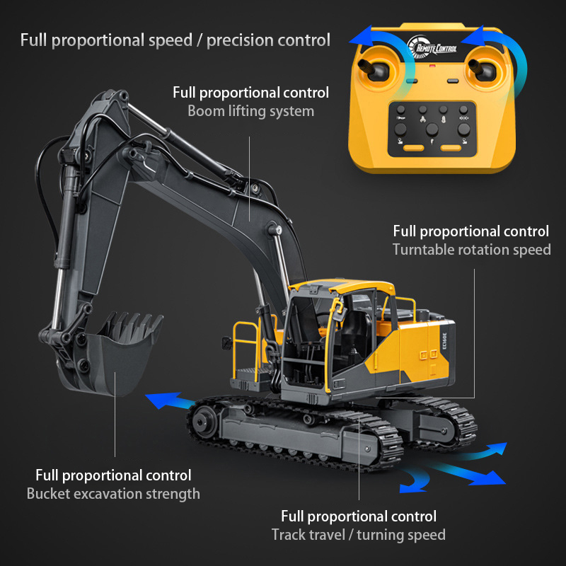 Double E E598  EC160E 1:16 E59 - Rc Excavator Hydraulic ulasan dan harga