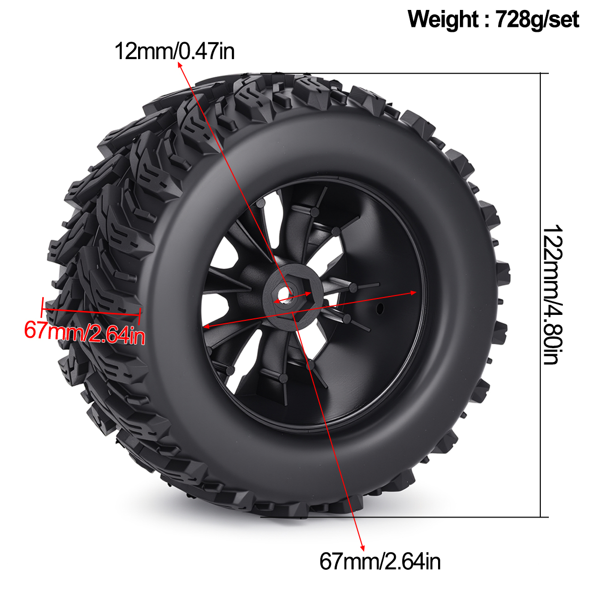 4PCS 1/10 RC Monster Truck Tir - Rc Tire Foam Insert ulasan dan harga