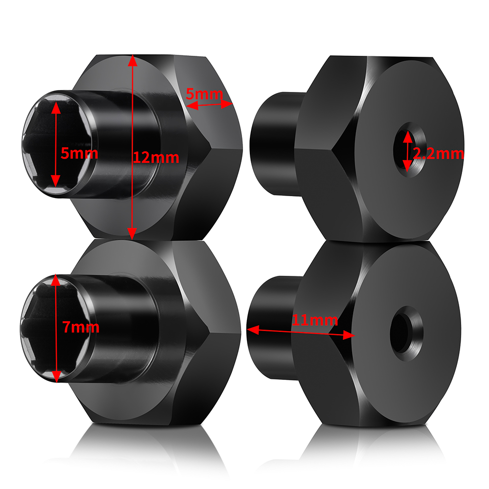 AXSPEED 4Pcs Aluminum 5mm to 7 - Wheel Hex Adapter ulasan dan harga