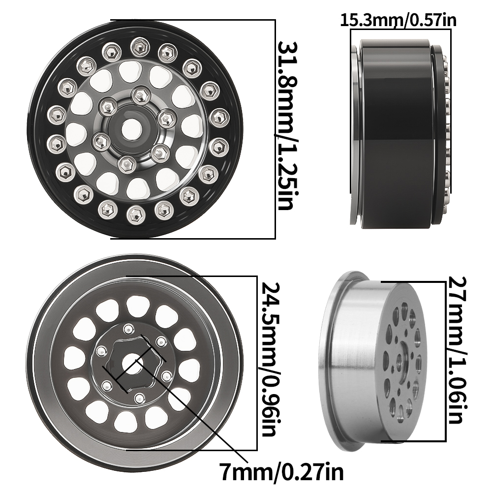 BDX RC1.1/1.0 Inch Beadlock Wh - Rc Tire Foam Insert ulasan dan harga
