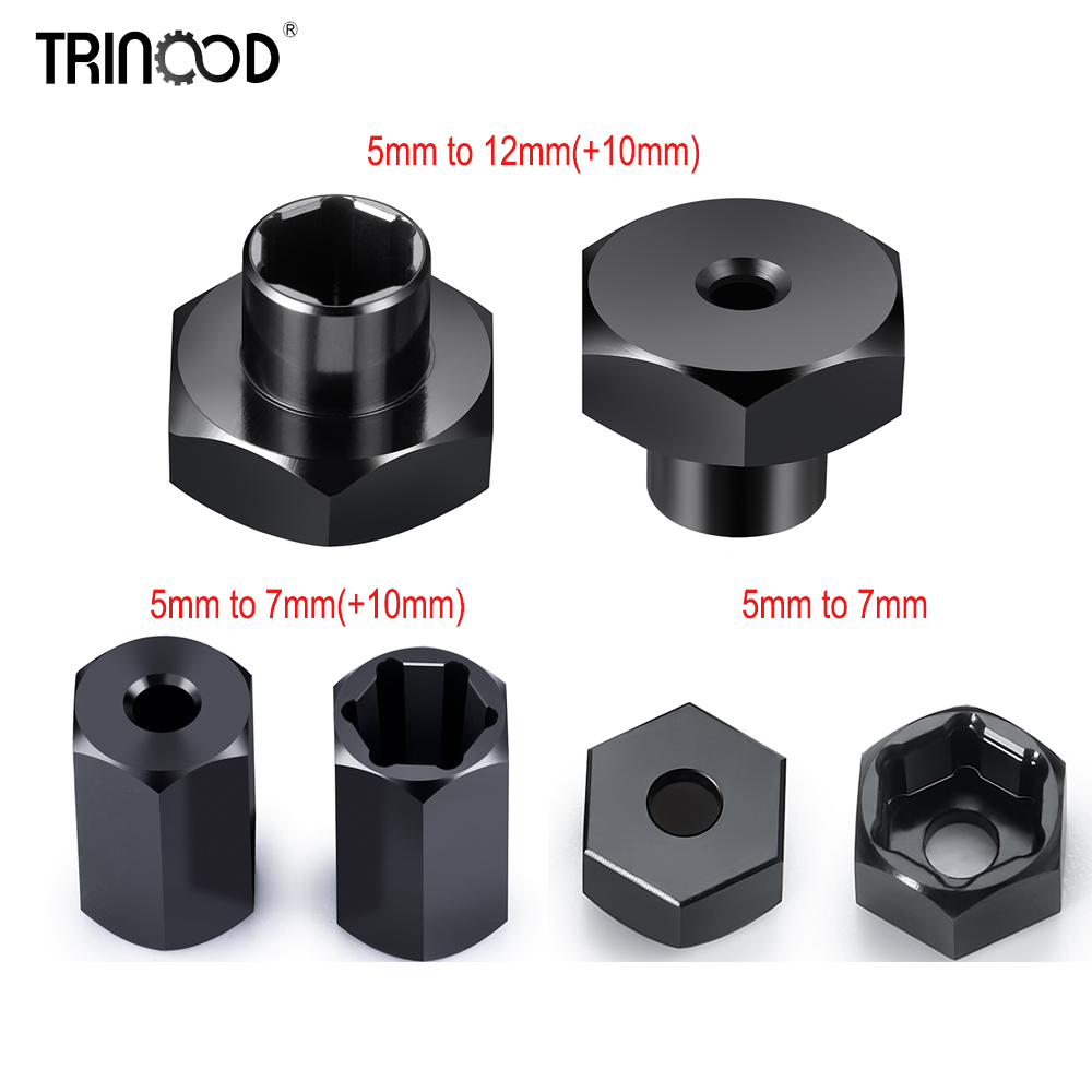 TRINOOD 4Pcs Aluminum Alloy 5m - Wheel Hex Adapter ulasan dan harga
