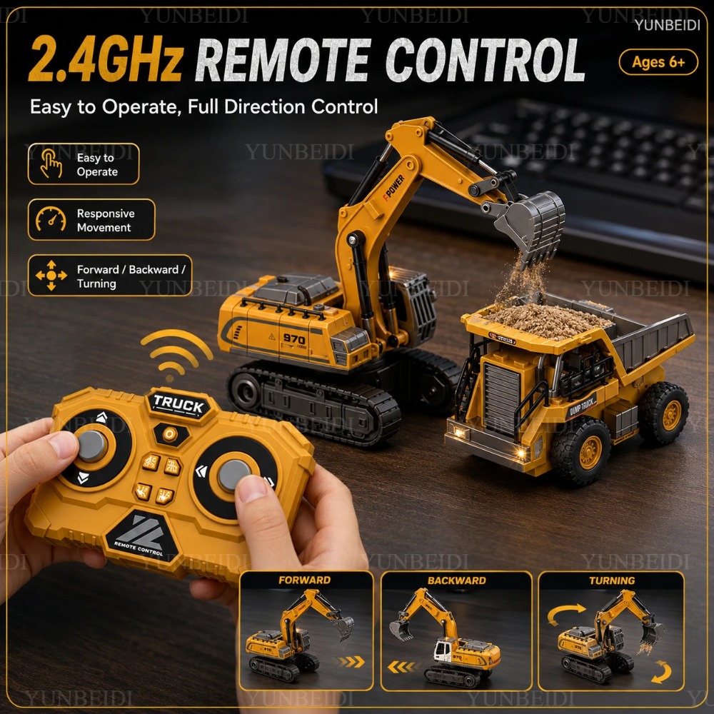 Remote Control Mini Alloy Car  - Rc Excavator Hydraulic ulasan dan harga
