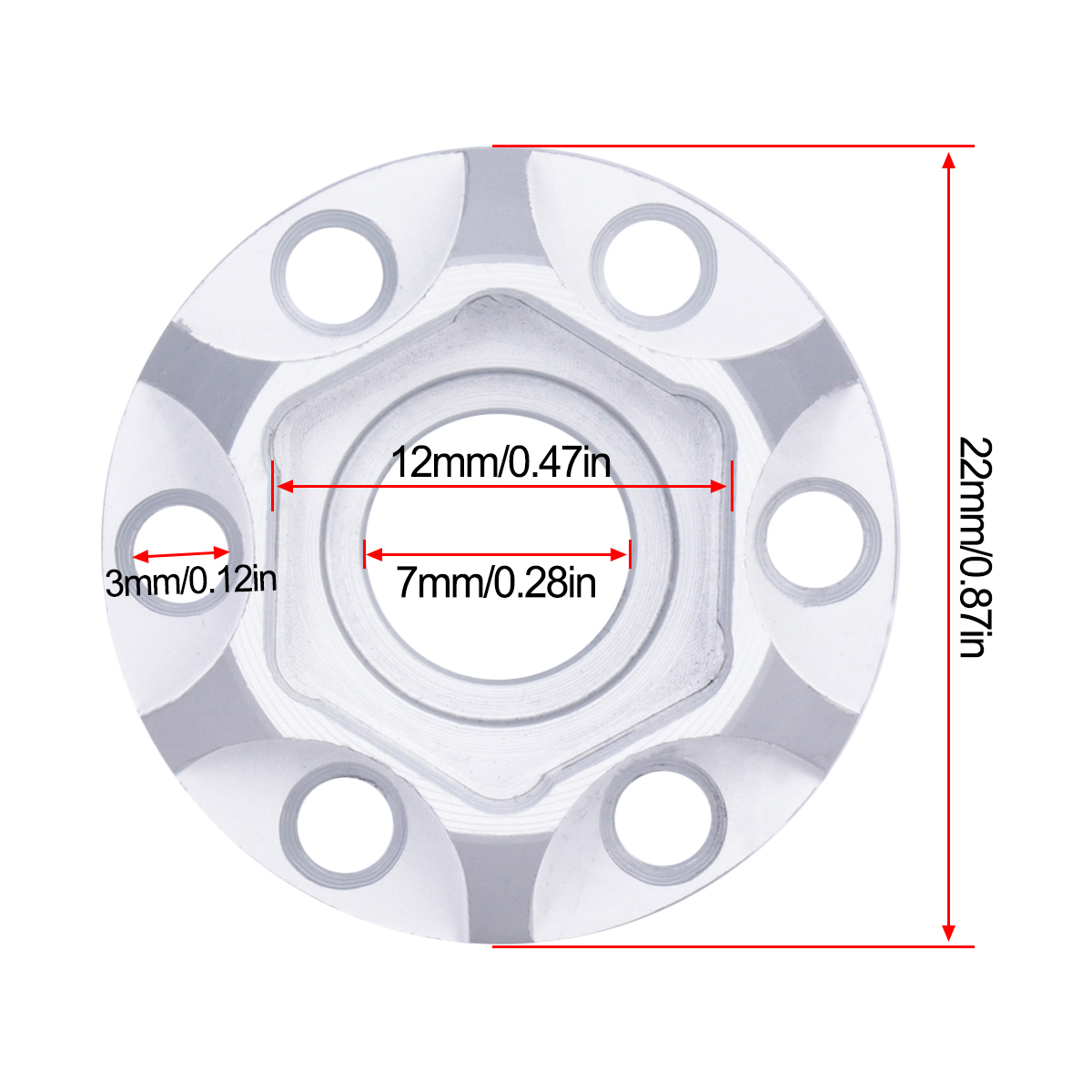 Aluminum Wheel Hex Hub 6/9/12/ - Wheel Hex Adapter ulasan dan harga
